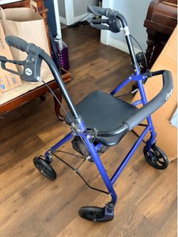 Drive walker fold up seat