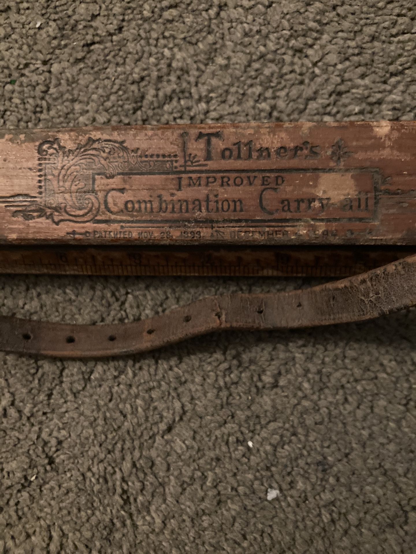 Antique Pencil Holder/ Ruler