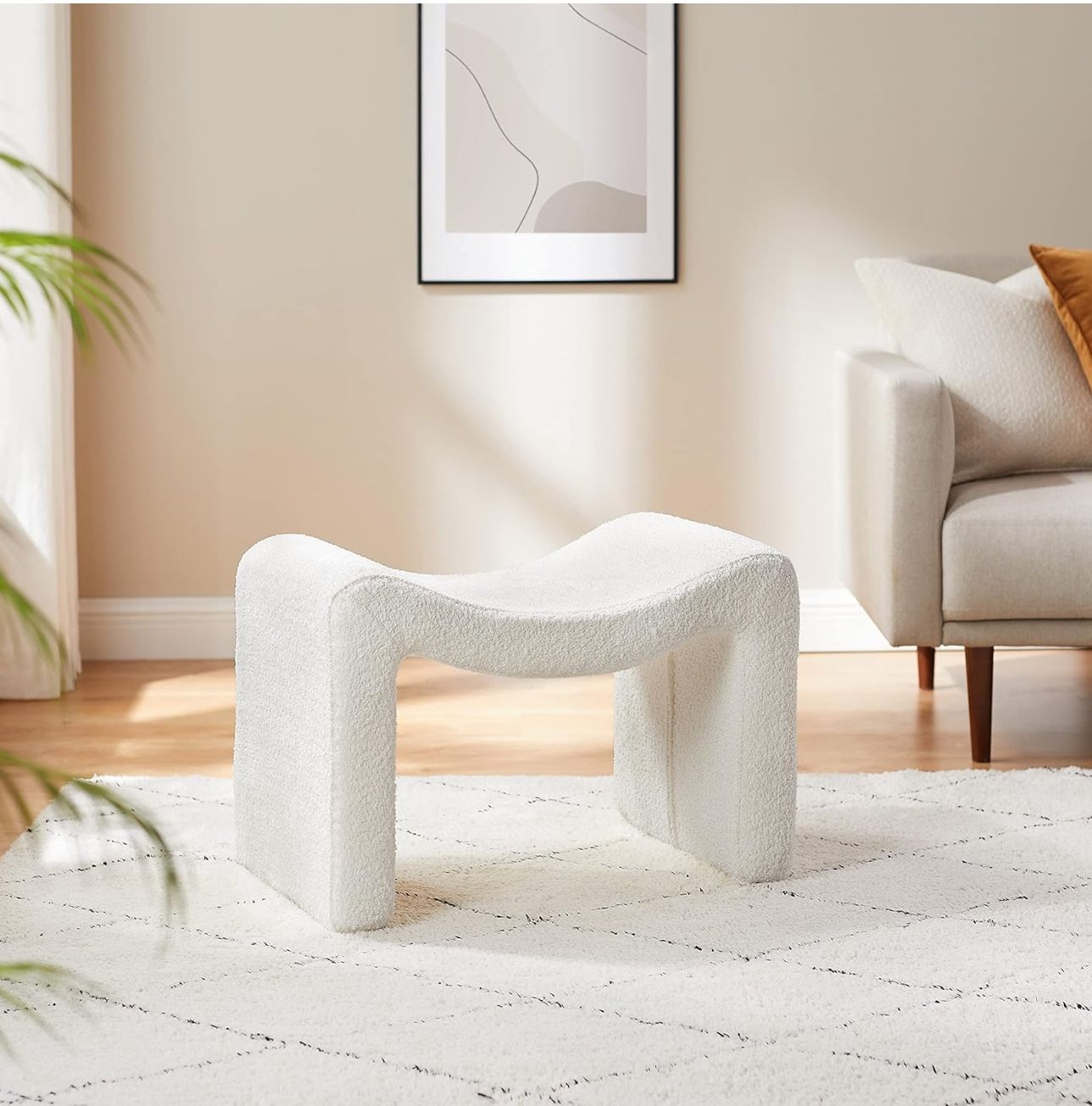 Large Footstool Ottoman, Multi Functional Modern Foot Stool, Sofa