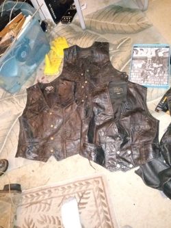 Buffalo Leather Brooks Biker vests