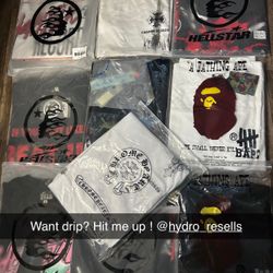 Hellstar,Off-White-Bape-Chromeheart -Etc shirts 