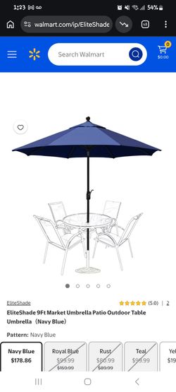 Brand New EliteShade Patio Umbrella – Black – Never Used
