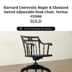 Antique wood  adjustable desk chair in normal condition. 