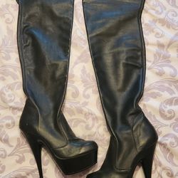 Thigh High LEATHER stiletto boots