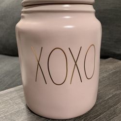 Rae Dunn XOXO PINK CANISTER VALENTINES