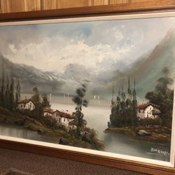 Painting Antique Original Oil Painting 41”x29”