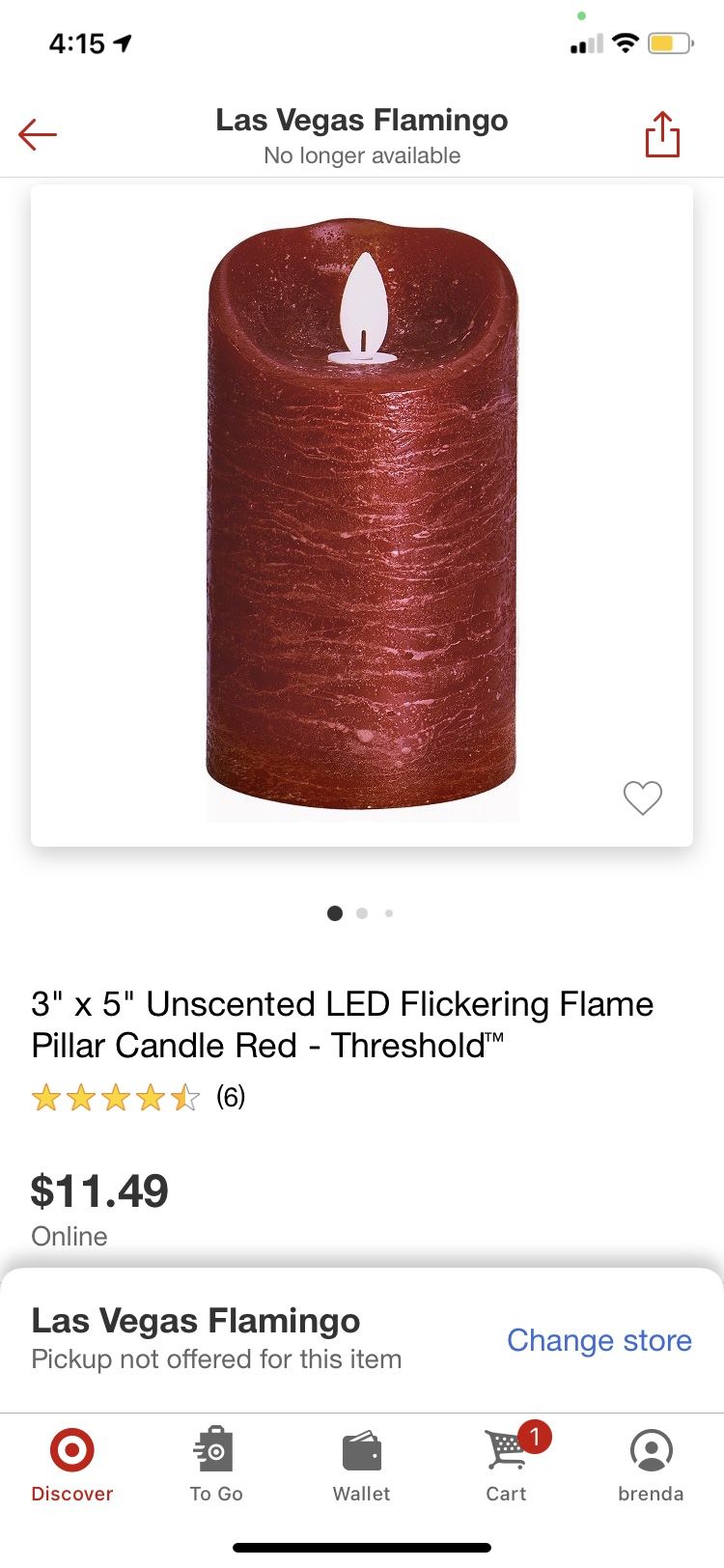 Unscented LED candle