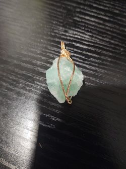 Light Green Raw Gemstone Pendant