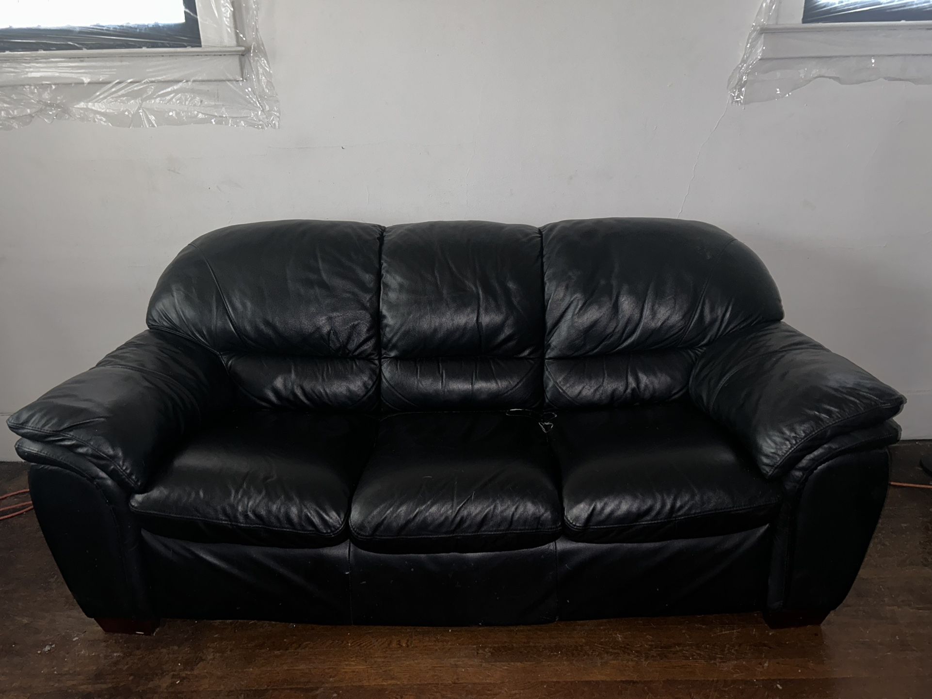 Genuine Leather Sofa and Love Seat 