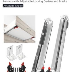 12” (closed) soft close kitchen/bathroom drawer hinges/hardware