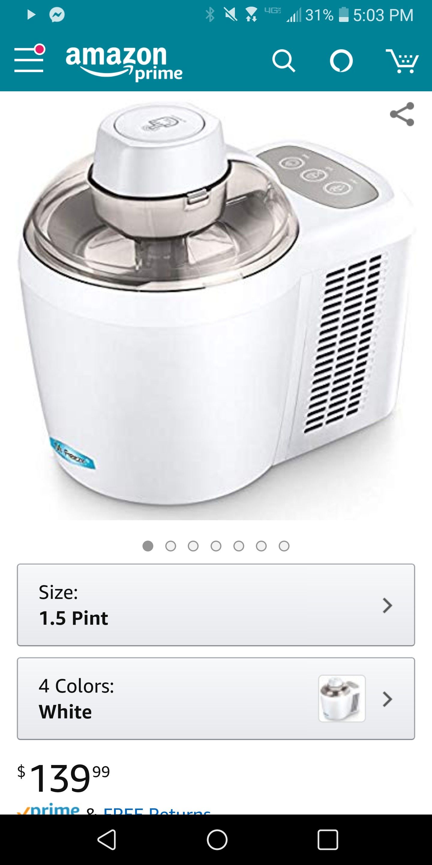 Maxi-Matic Ice Cream Maker 1.5 pint