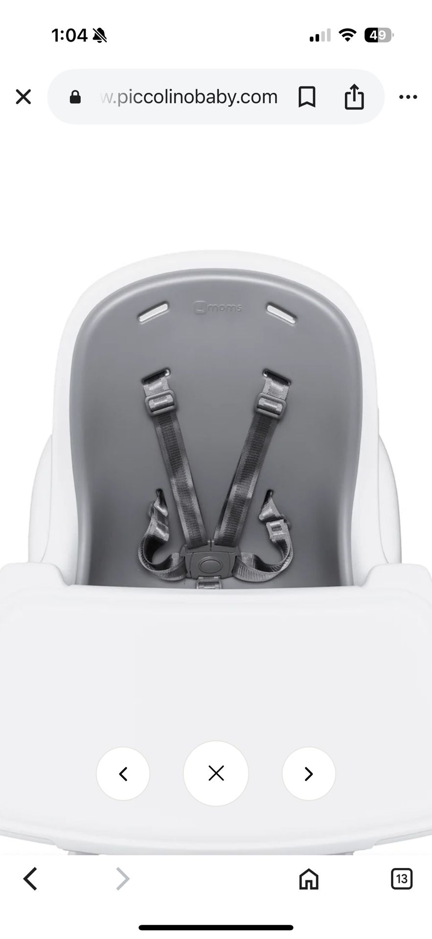 π¨ NEW IN BOX π¨ 4moms Connect High Chair Chaise - Newborn Recline & Magnetic Tray