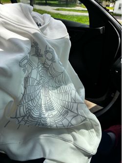 White spider hoodie / medium/130