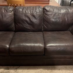 Brown Leather Couch