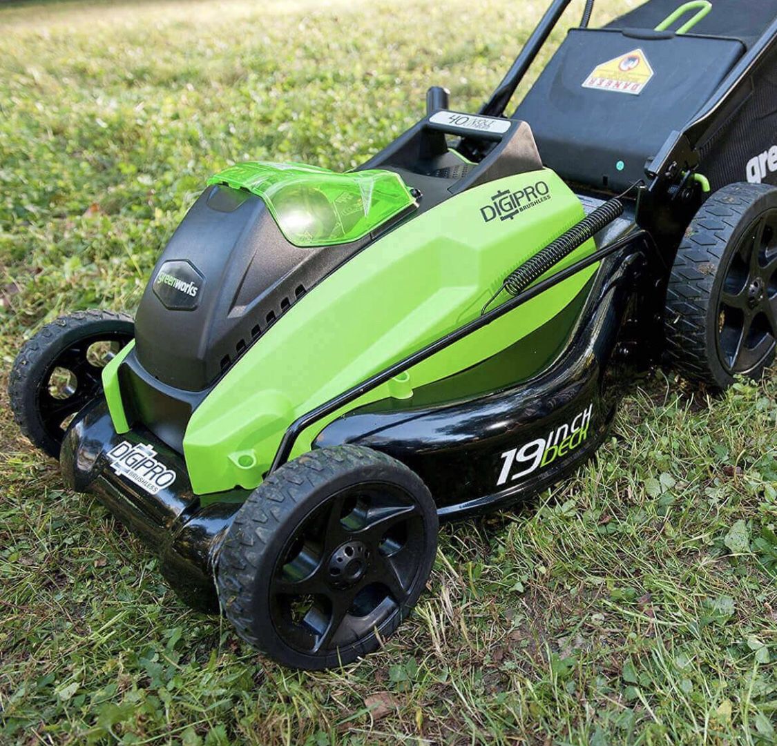 Greenworks 19-Inch 40V Cordless Lawn Mower, 4.0 AH & 2.0 AH Batteries NOT Included