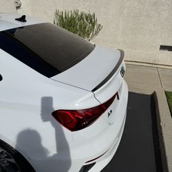 For 2022-2024 AUDI A3 Sedan Rear Trunk S3 Style Gloss Black Lip Spoiler Wing
