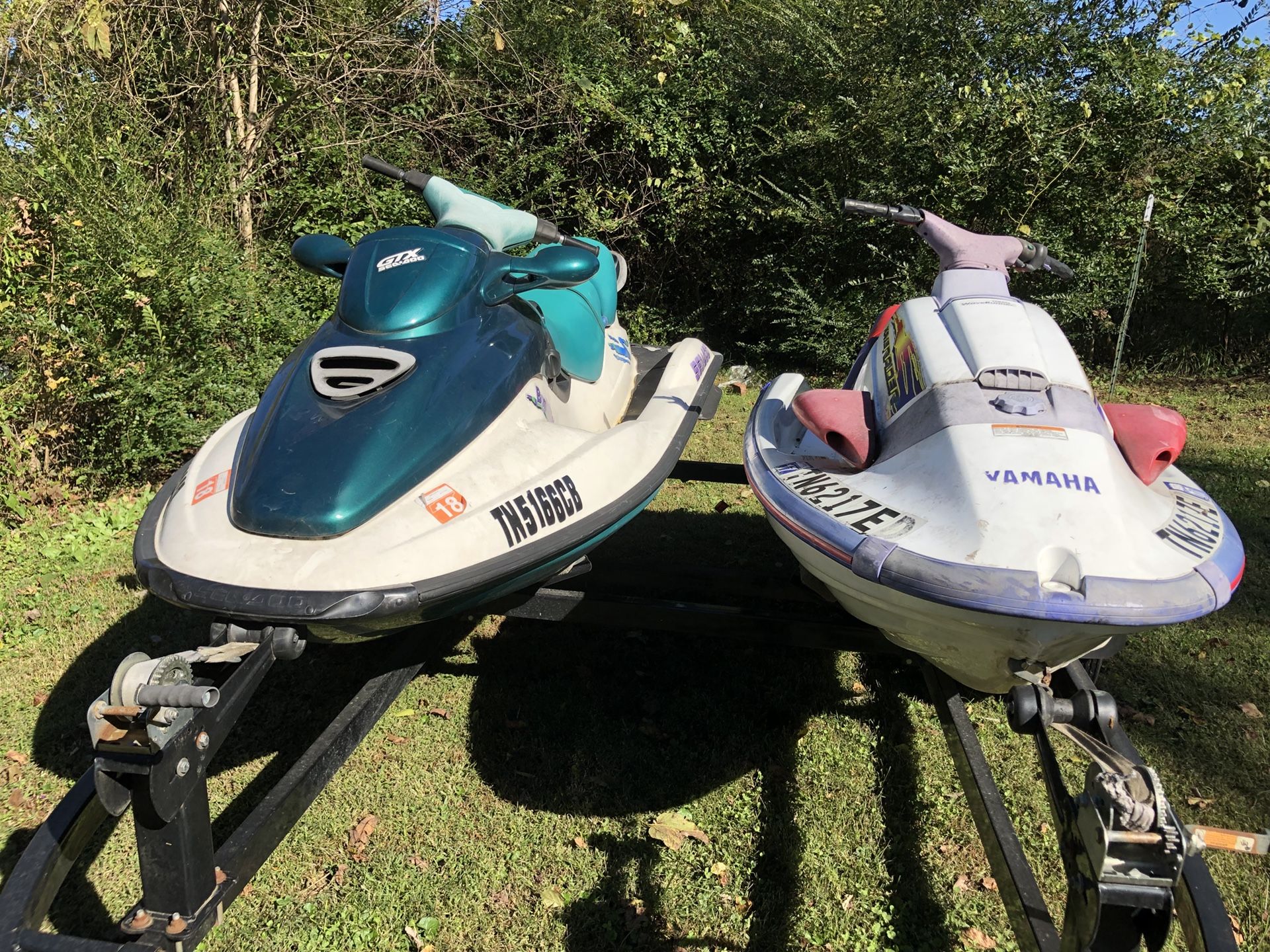 Seadoo and Yamaha jet skis