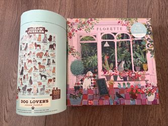 Brand New-Ridley’s Dog Lover’s 500 Piece Puzzle&Galison Florette 500 Piece Puzzle