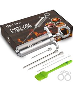 Meat Injector with 3 Marinade Food Injector Syringe Needles