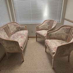 Charming Vintage Loveseat and Chairs