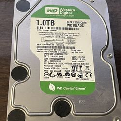 Western Digital 1TB 3.5 Sata Desktop Computer Hard Drive . Good Condition. 
