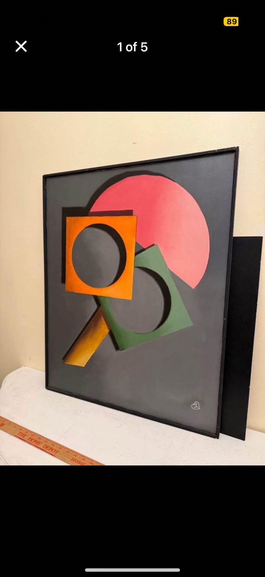 Framed Geometric Painting 