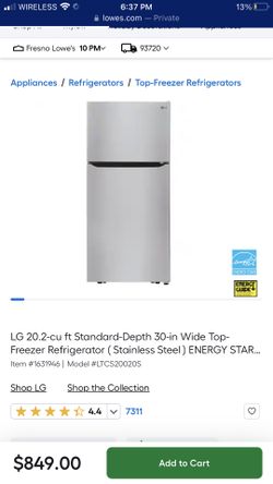 LG STAINLESS STEEL REFRIGERATOR