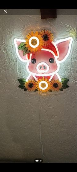 Cute pig light up neon nothing wrong with it