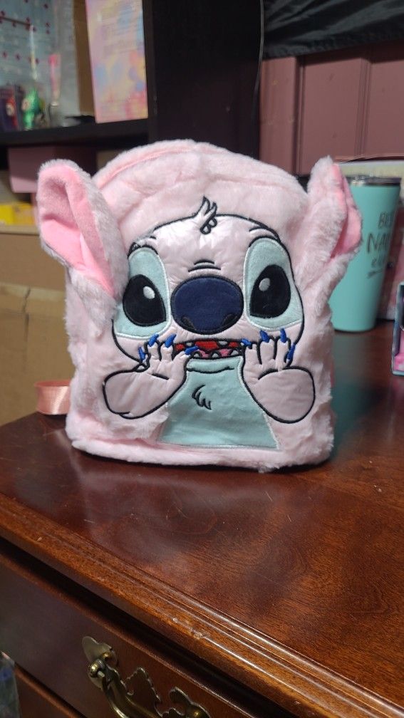 Stitch Angel Backpack For Kids Pink
