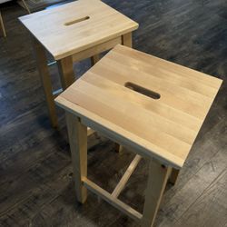 IKEA BOSSE Wooden Stools