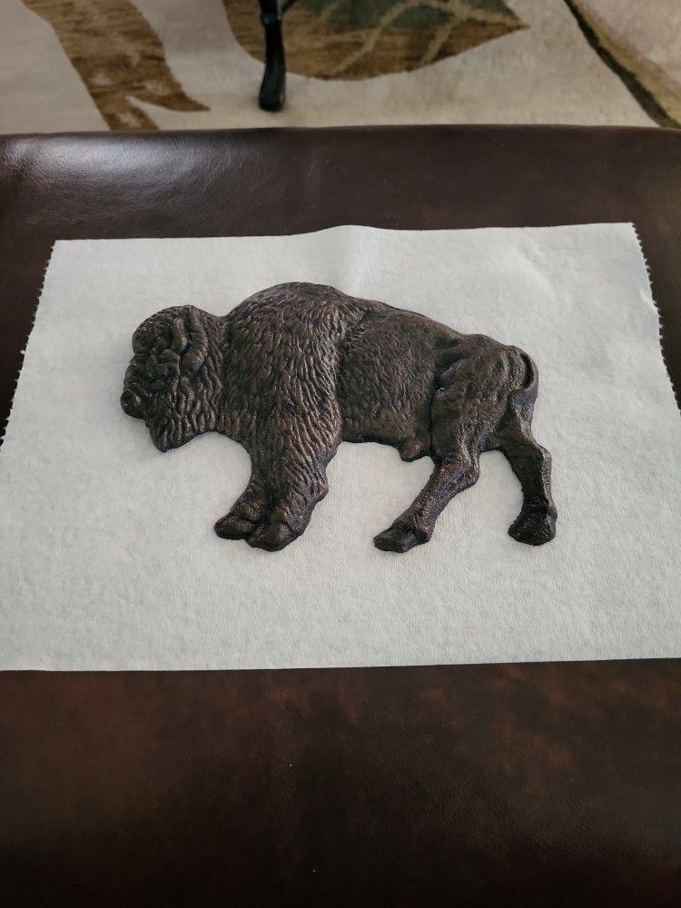 Black Metal Cast Iron Buffalo, Wall Decor