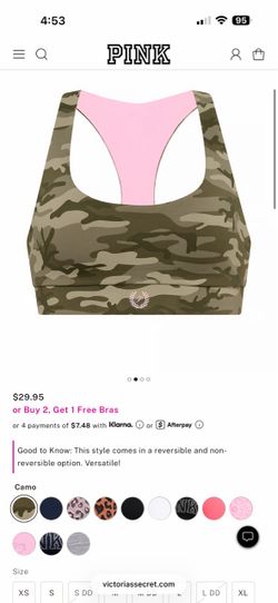 New with tags Medium Victoria secret pink reversible sports bra