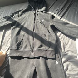 black polo tech set size small 