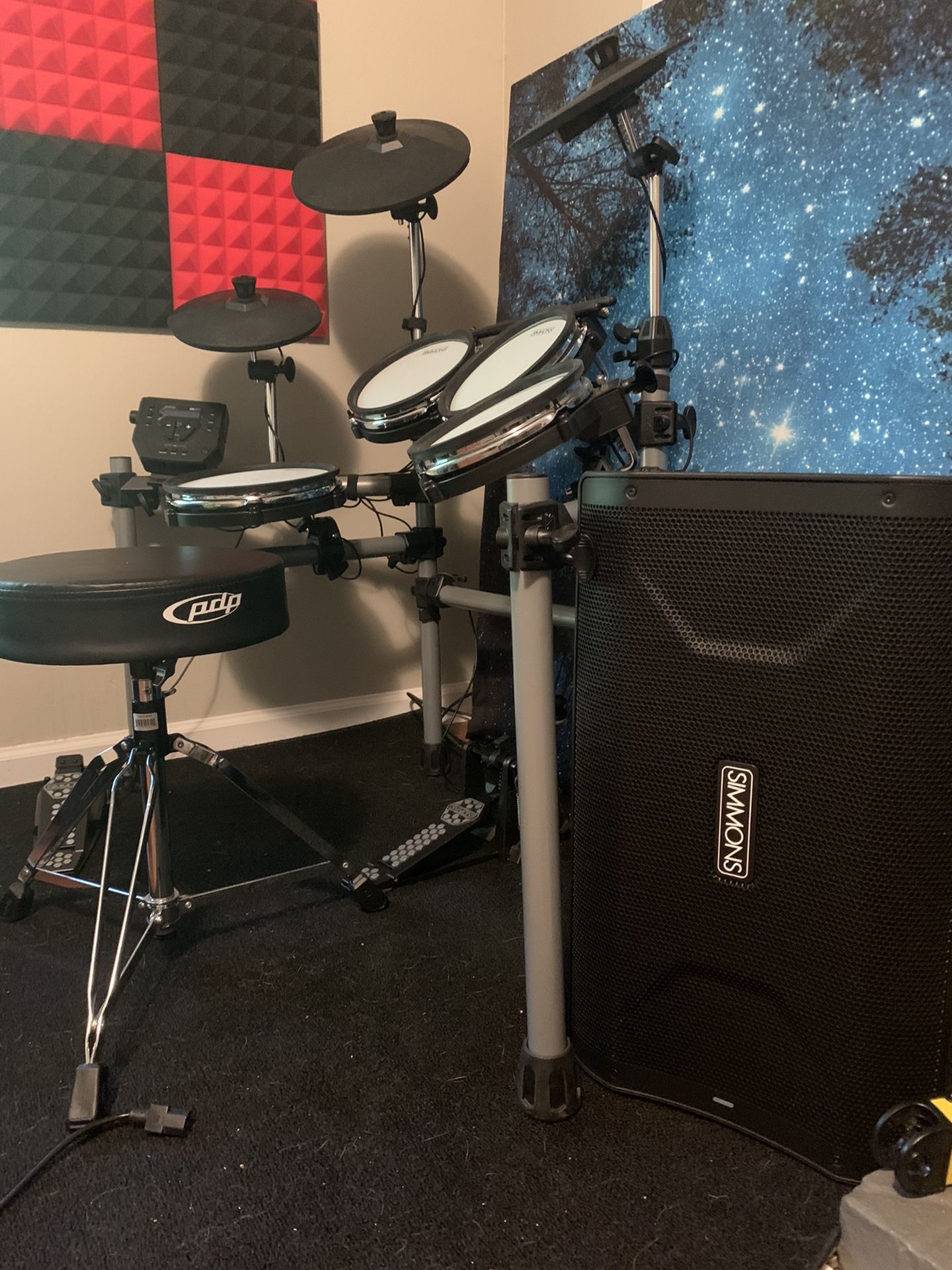 Simmons Electric Drum Kit and Amp Bundle for Sale in Raleigh, NC OfferUp