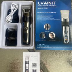 LVAINIT Hair Clippers For Men, Cordless LCD Rechargeable Hair Trimmer Beard Trimmer For Men, Men's Grooming Kit For Hair, Face, Beard