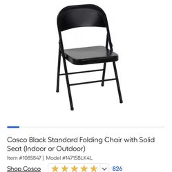 16 Black Folding Chairs