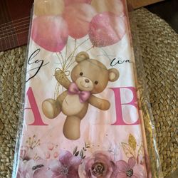 “We Can Bearly Wait” tablecloth