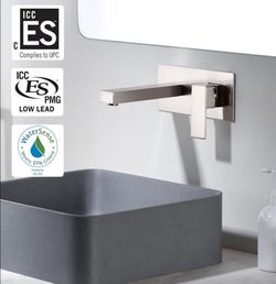 (Brand New in Box) 
SUMERAIN Wall Mount Bathroom Sink Faucet Chrome Basin Faucet Single Handle with Rough-in Valve /A4-PF-4863