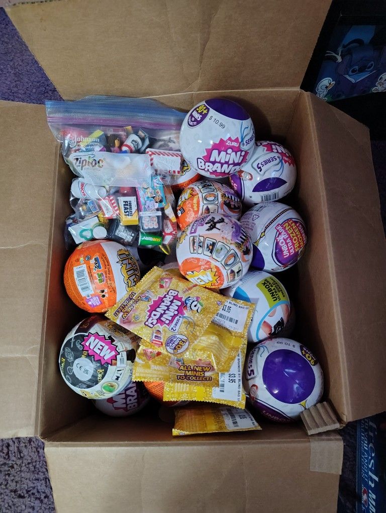 Mini Brands. 33 Balls. And 1 Ziploc Bag