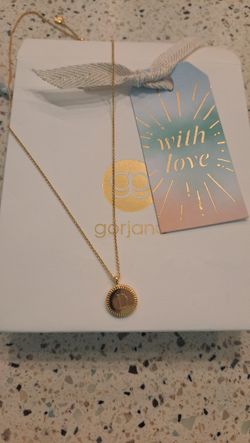 Gorjana Gold Over Sterling Silver 15" Necklace Pendant 'D" New In Package