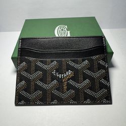 Black With Gold Goyard Cardholder New With Tags
