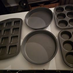 Lots Of Baking Pans And Cookware 