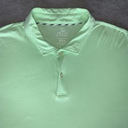 Peter Millar Size XXL 2XL 2X Mens Polo Shirt Mint Green Golf Seaside Wash 🏌 ⛳