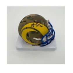 Aaron Donald Autographed Mini Camo Helmet