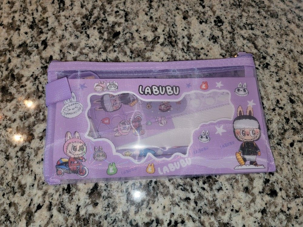Lububu 7 Piece School Supplys Pencil Bag Brand New