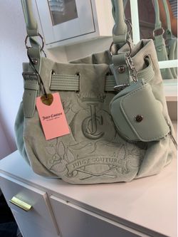 Juicy Couture Embroidered Shoulder Bag with Charm & Dust Bag