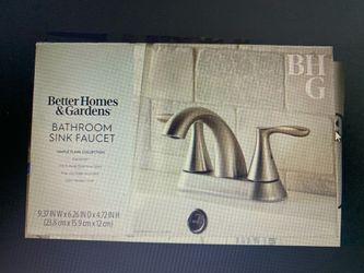 NEW Better Homes & Gardens 4" Centerset Bath Faucet Satin Nickel