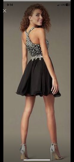 Large Black Short Prom Dress