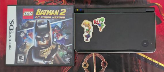 Nintendo DSI XL Handheld System Bronze/Black with LEGO Batman 2 CIB Tested Works