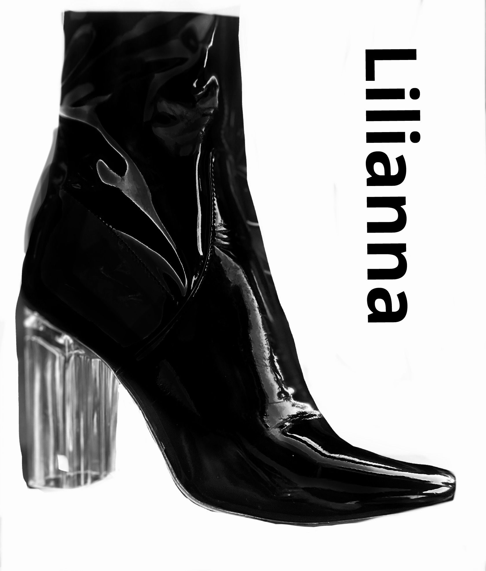 Lilianna Patent Boots Size 8